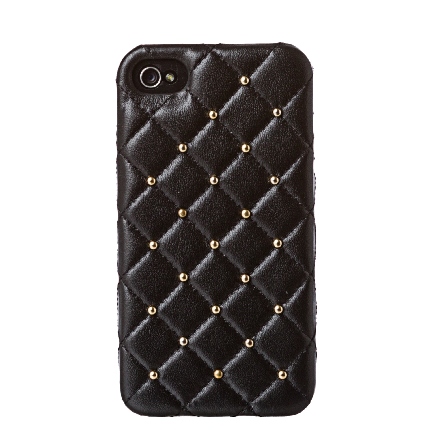 2ME STYLE DD052 GOLD Quilted Leather Studded iPhone 4/4S Case Today