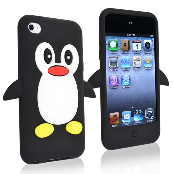 INSTEN Black Soft Silicone Skin iPod Case Cover for Apple iPod Touch