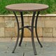 International Caravan Barcelona Resin Wicker/Aluminum 28-inch Round Outdoor Bistro/Side Table - Thumbnail 0
