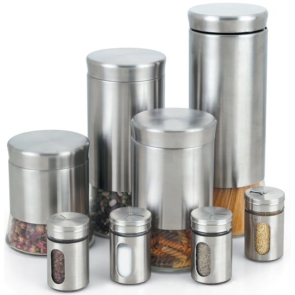 Shop Cook N Home 8-Piece Stainless Steel Canister and ...