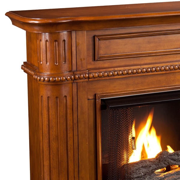 Jocelin Walnut Gel Fuel Fireplace - Bed Bath & Beyond - 20881584