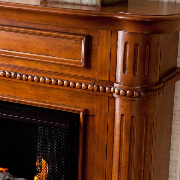 Jocelin Walnut Gel Fuel Fireplace - Bed Bath & Beyond - 20881584