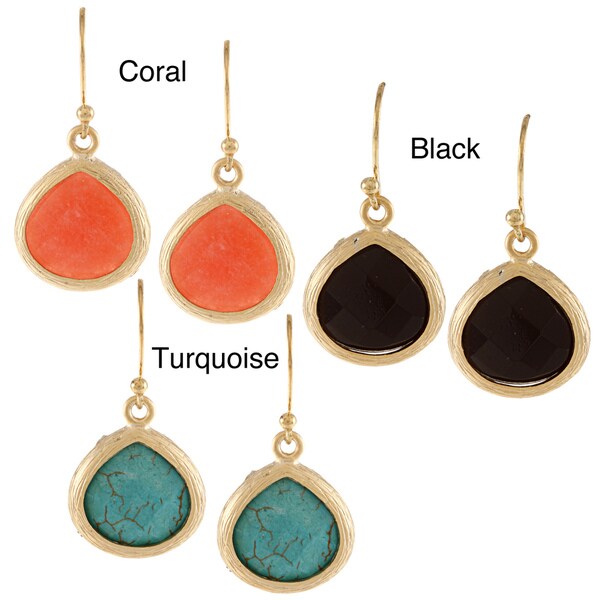 KC Signatures Gold-plated Petite Pear Shape Drop Earrings