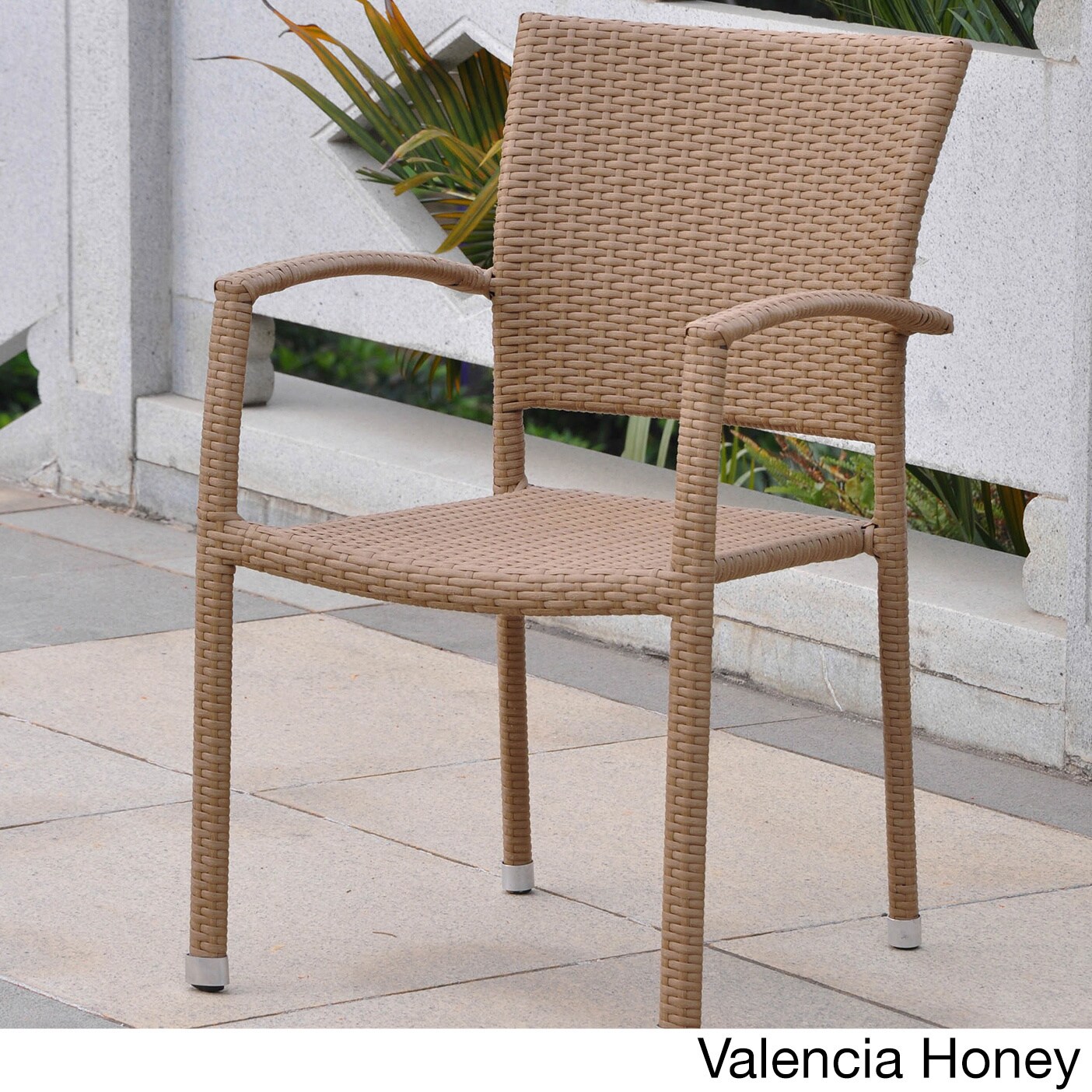 International Caravan Barcelona Resin Wicker Aluminum Outdoor Storage Bench Free Shipping