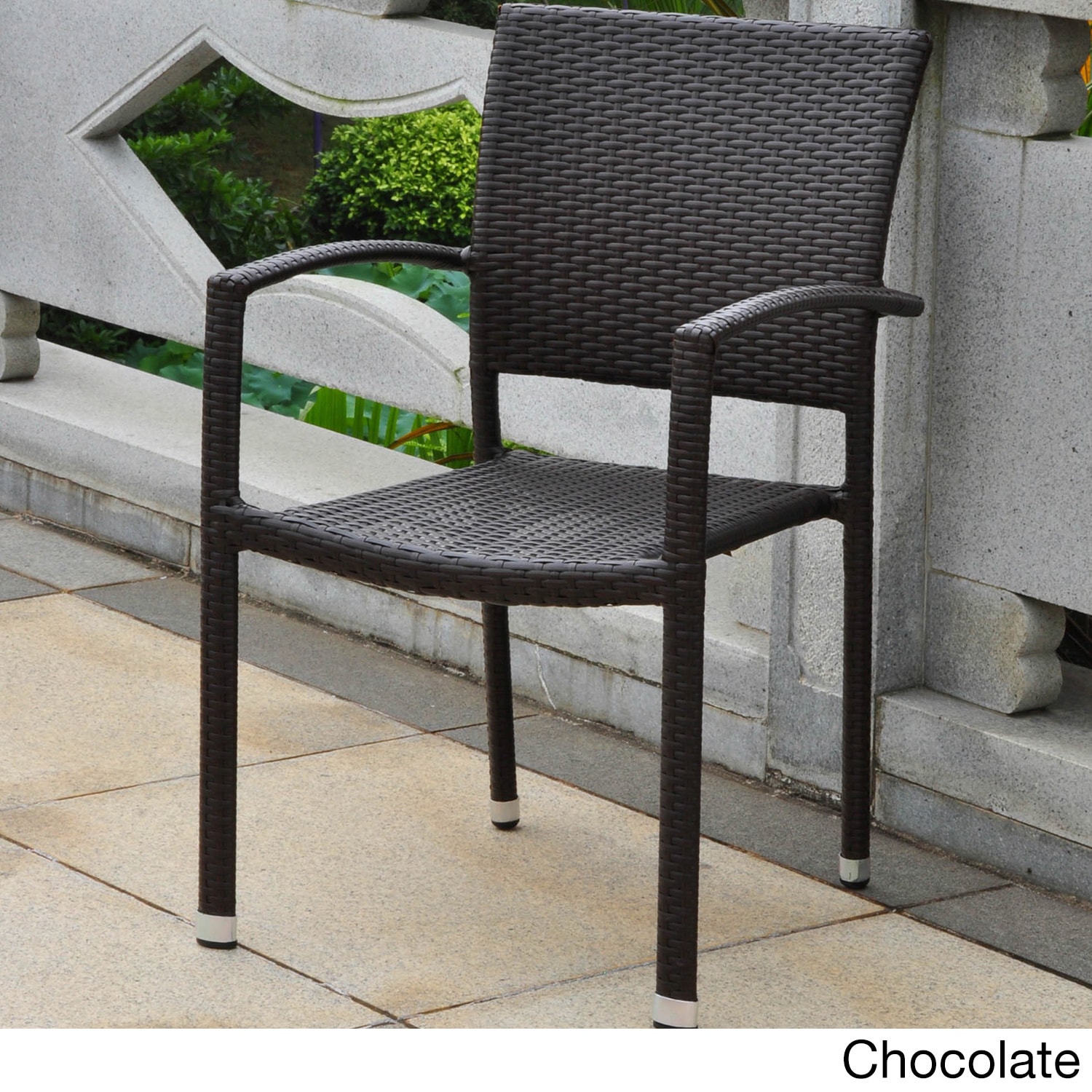 International Caravan Barcelona Resin Wicker/aluminum Outdoor Stackable Armchair