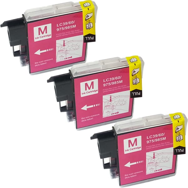 Brother LC-39 Compatible Magenta Ink Cartridges (Pack of 3)
