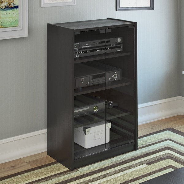 Sonax Cranley Wood Midnight Black 21-inch Component Stand ...