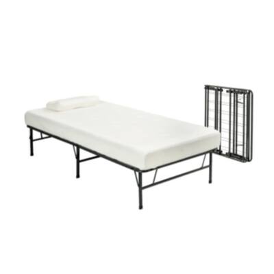 Pragma Fold Bed Frame Twin XL-size with 6-inch Memory Foam Mattress