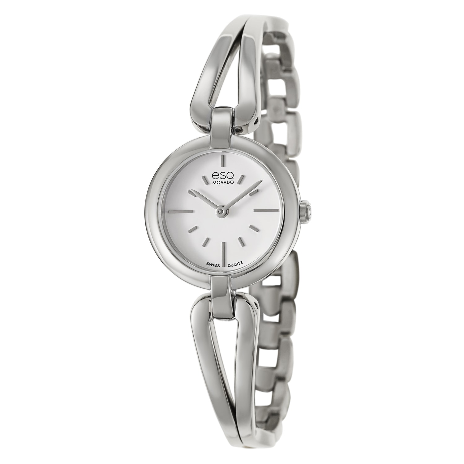 Shop Esq By Movado Women S Swiss Corbel Stainless Steel Bangle