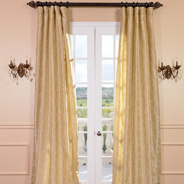 Exclusive Fabrics Marakesh Sand Faux Silk Curtain Panel