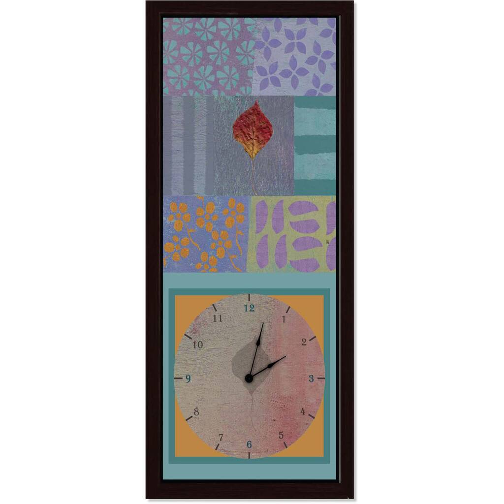 Ankan 'Leave in Purple' Clock Art