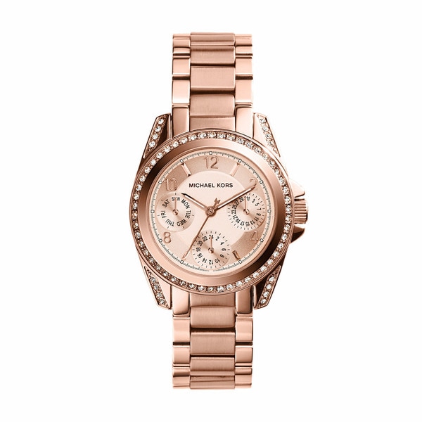 Shop Michael Kors Women's MK5613 Mini Blair Rose Goldplated Watch ...