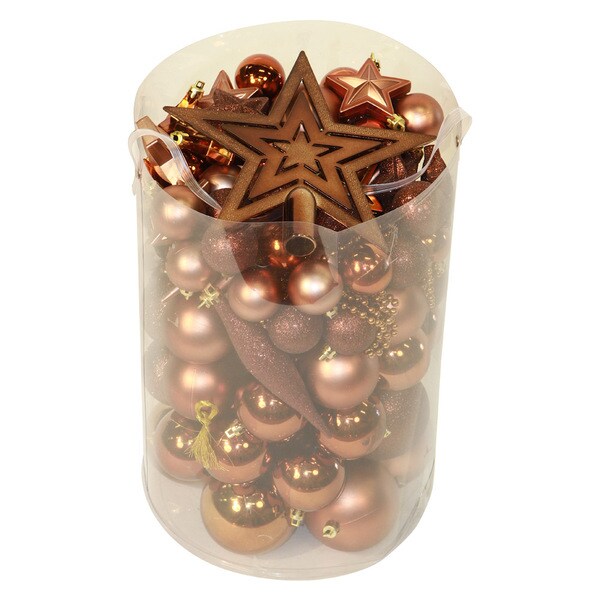 Chocolate Brown 100-piece Christmas Ornament Kit