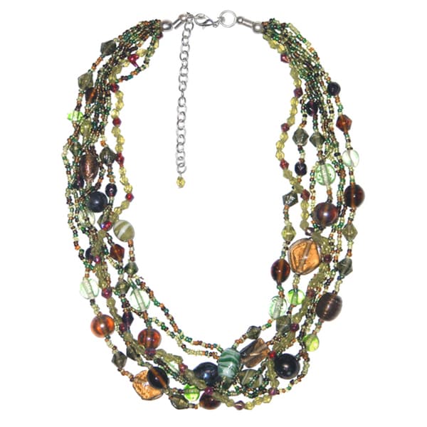 Shop Handmade Green Island Glass Necklace (India) - Free Shipping On ...