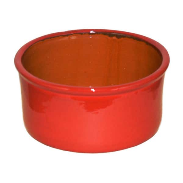 Terafeu French Refractory Clay 8inch Red Souffle Dish Bed Bath