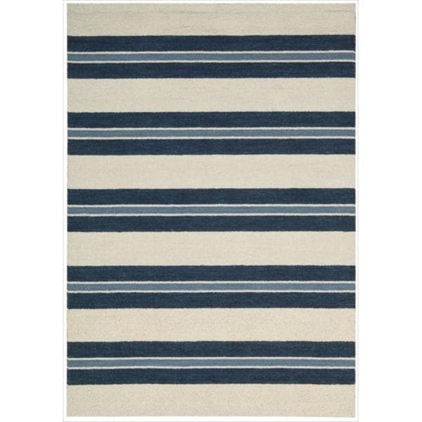 Barclay Butera Awninig Stripe Oxford Rug (7'9 x 10'10) by Nourison Barclay Butera 7x9   10x14 Rugs