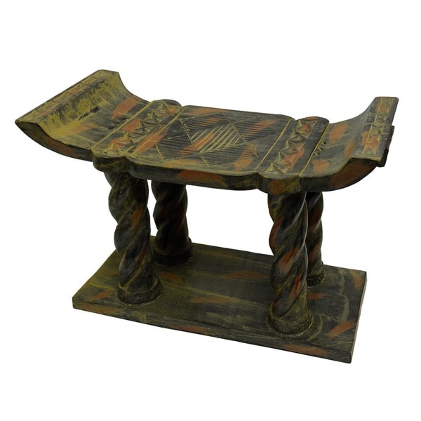 Hand crafted Ashanti Nkyim Stool (Ghana)