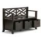 Shop WYNDENHALL Nolan Espresso Brown Entryway Bench with ...