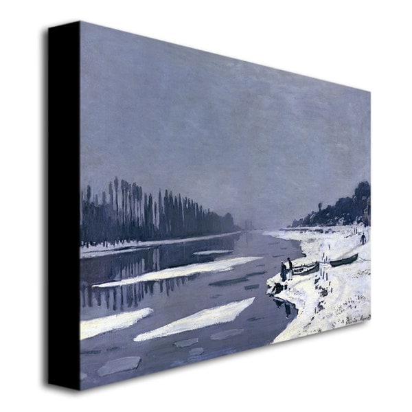 The Seine at Bougival by Claude Monet Giclee Fine Art Print Repro on Canvas
