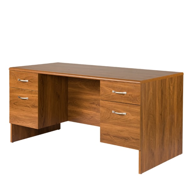 Bestar Embassy Executive Desk with Dual Half Pedestals