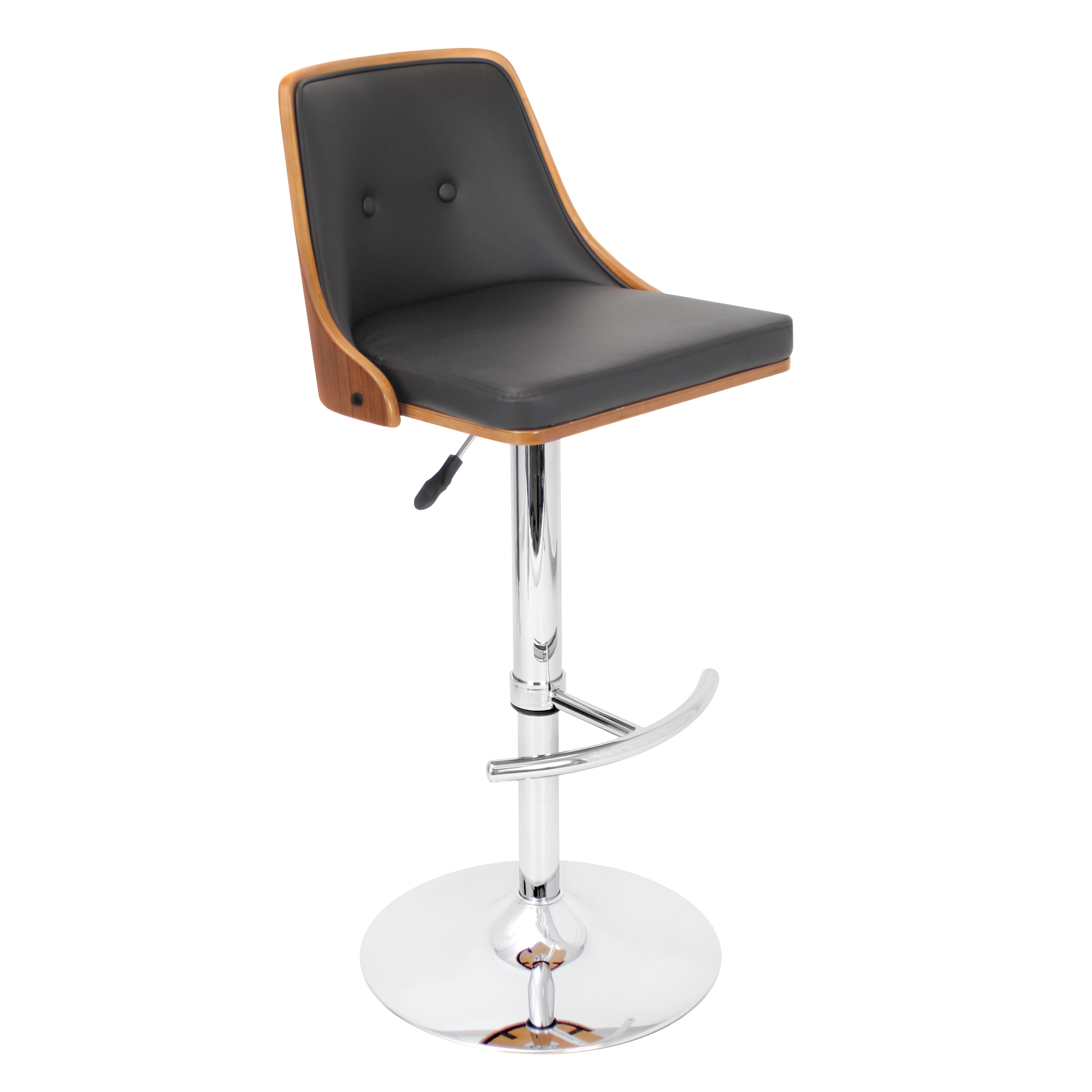 Nueva Walnut Adjustable Barstool