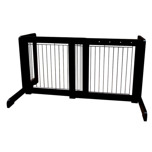 Black Free standing 23.6 39.4 inch Pet Gate Pet Gates