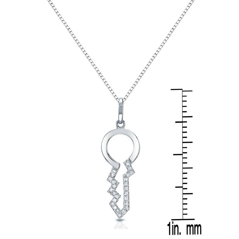 Auriya 14k Gold Diamond Key Pendant (H-I, I1-I2)