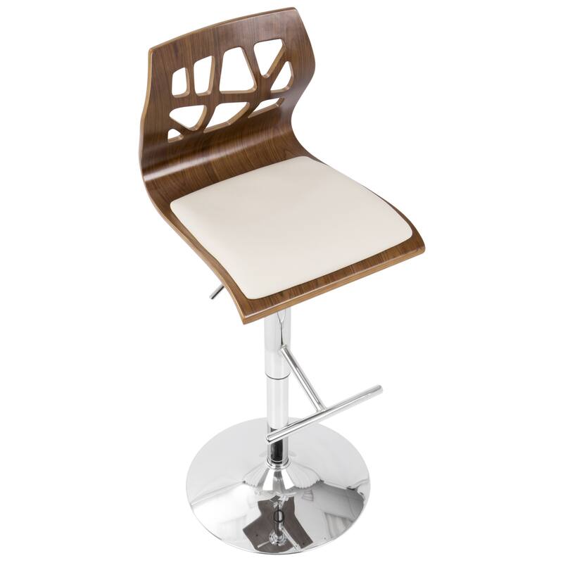 Carson Carrington Sala Mid-Century Modern Walnut Wood Adjustable Barstool - N/A
