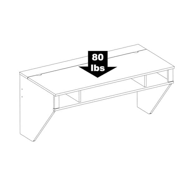 Shop Prepac Soho White Designer Floating Desk Overstock 7327331