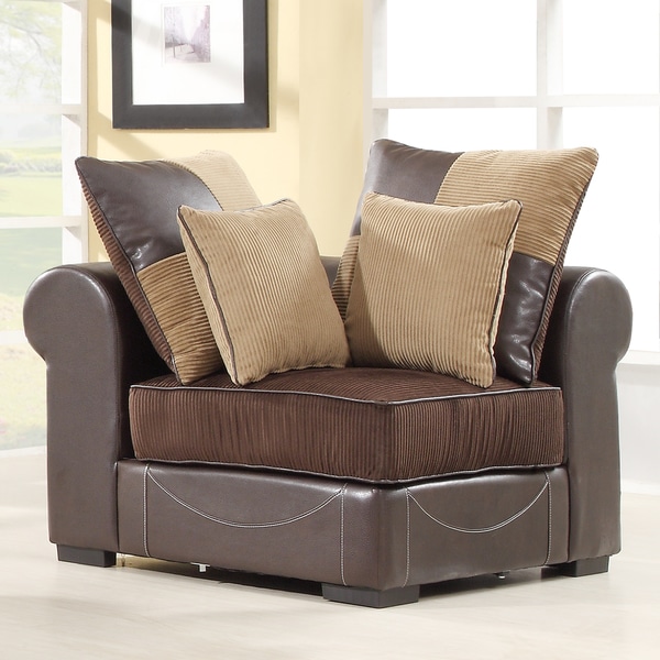 Alessandra Chocolate Corner Chair Chairs