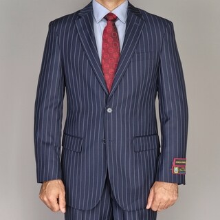 mens navy blue pinstripe pants