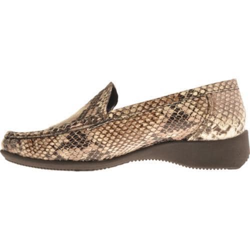 Women's Ara Ann 50145 Tan Snake Print Ara Slip ons