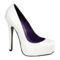Women's Devious Bondage-01 White Patent