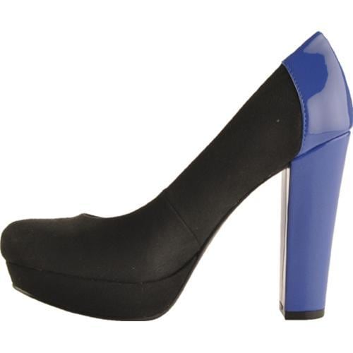 Women's Kensie Girl Harleen Black/Electric Blue Suede/Patent PU kensie girl Heels