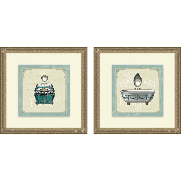 Sue Schlabach Parisean Bath I & II Framed Print