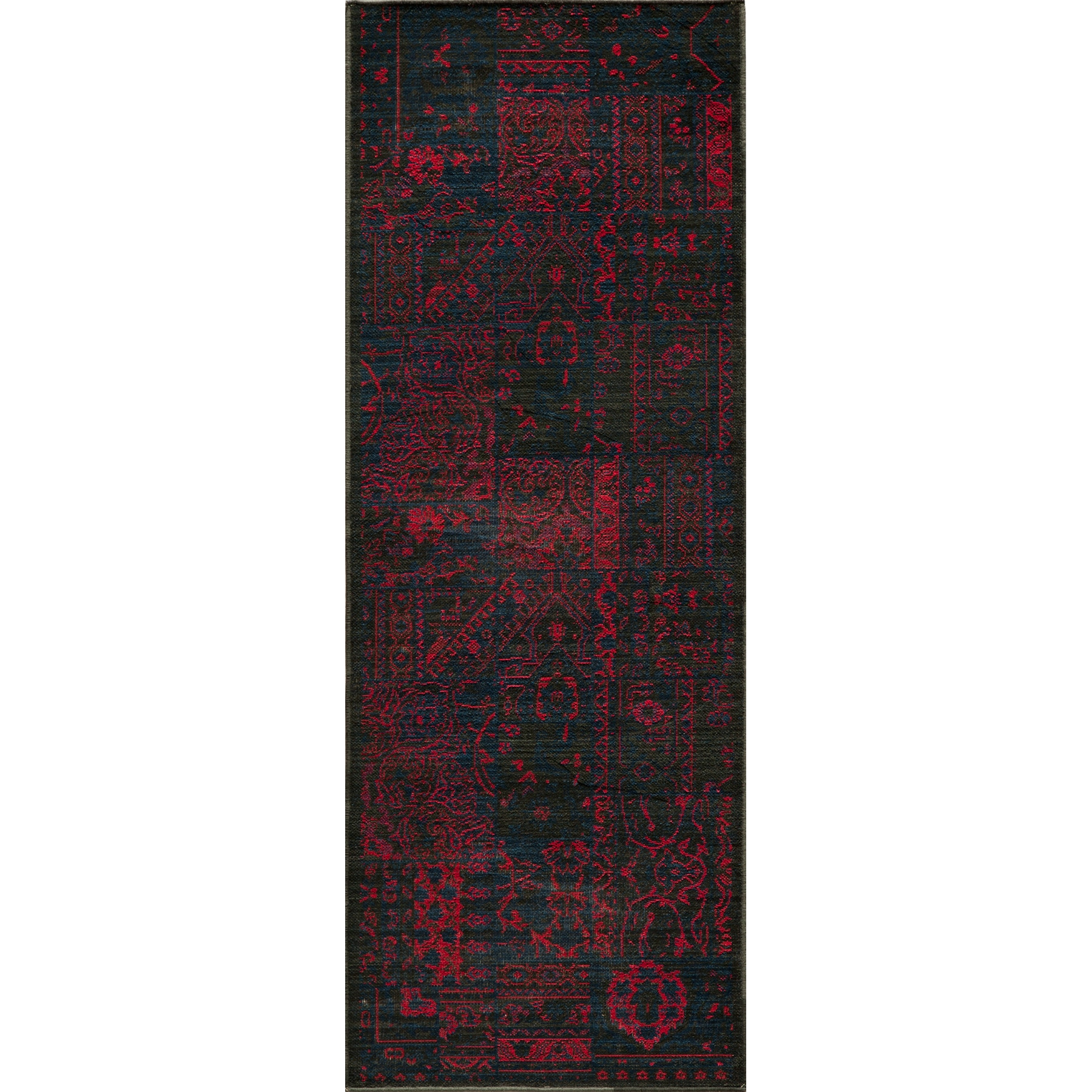 Heriz Patchwork Red Wool Rug