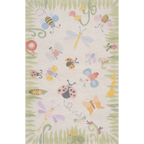 Momeni Lil Mo Classic Springtime Fun Ivory Cotton Rug (2 x 3)