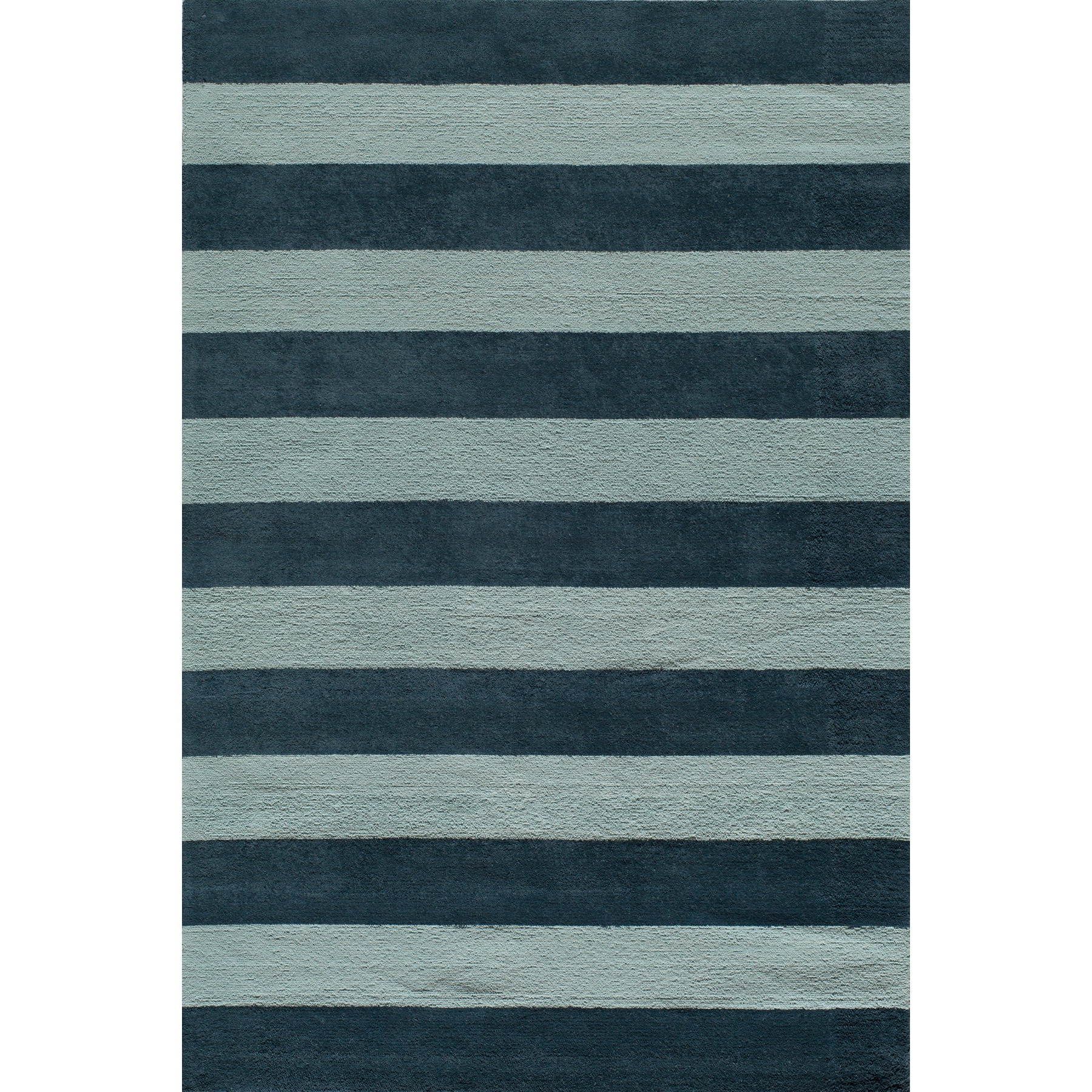 Momeni Lil Mo Cabana Strip Blue Cotton Rug