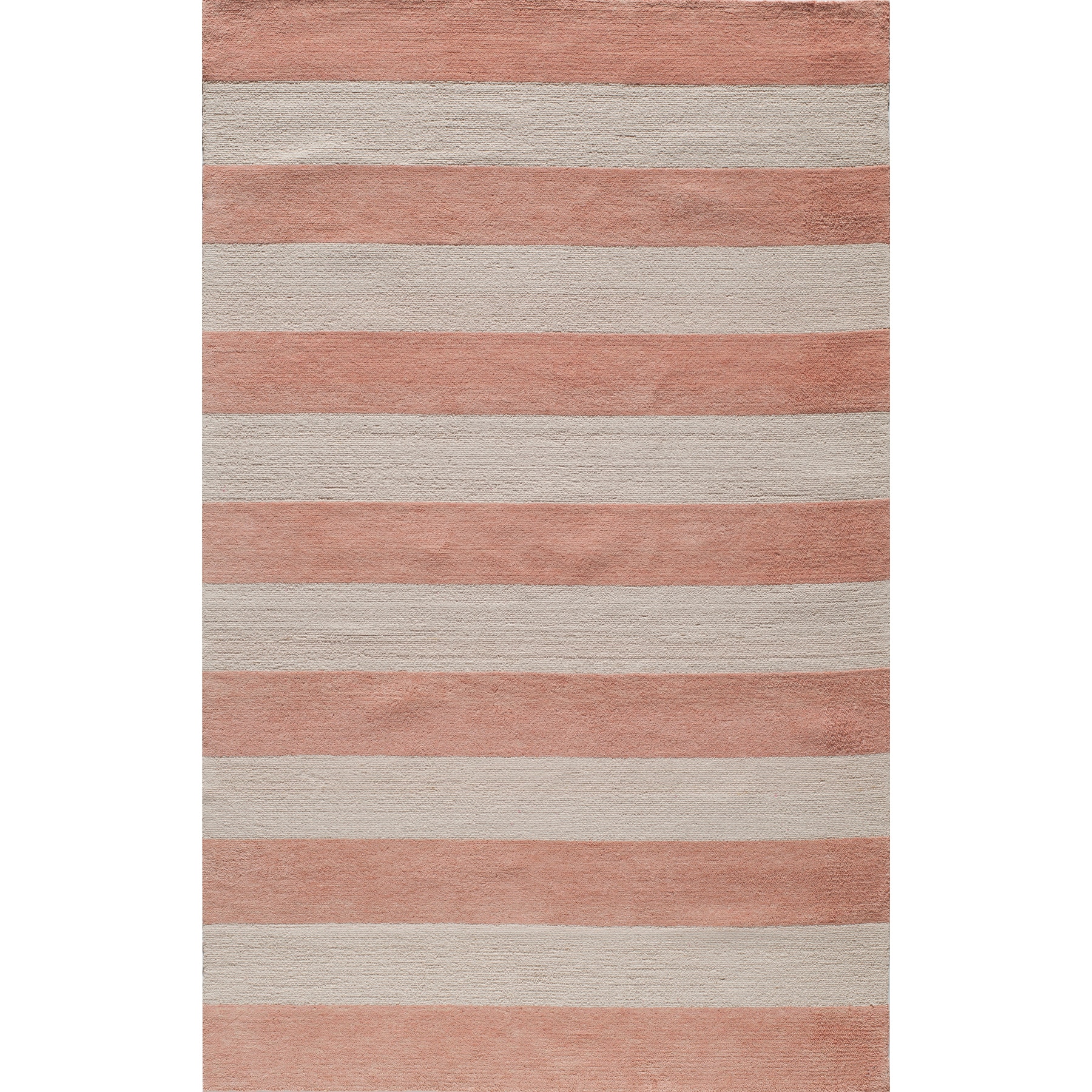 Momeni Lil Mo Cabana Strip Pink Cotton Rug