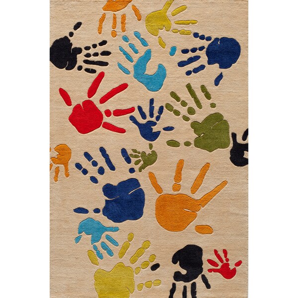 Momeni 'Lil Mo Fingerpaint Ivory Rug