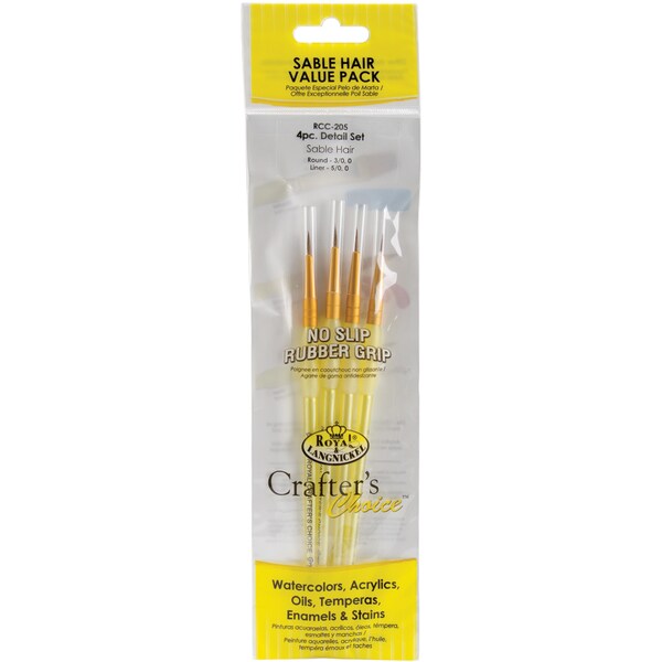 Brush Set Sable 4/Pkg-Detail