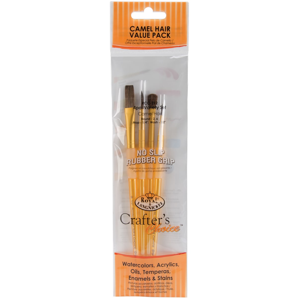 Brush Set Camel 4/pkg variety