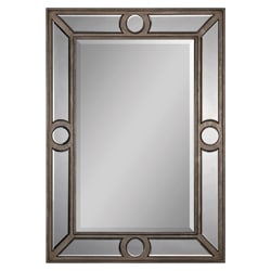 Silver Leaf Bevelled Insert Mirror