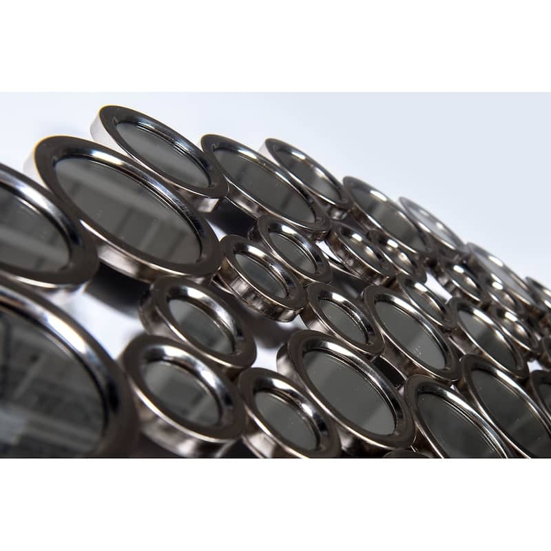 Ren Wil Chic Satin Nickel Round Mirror - Satin Nickel