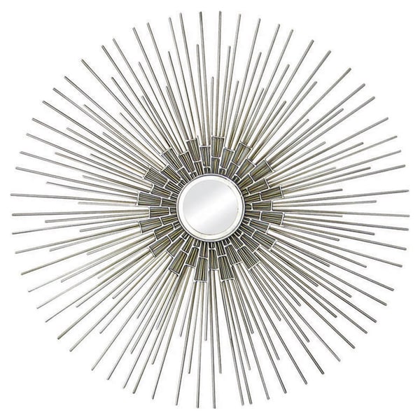 Silver and Gold Circular Mirror   14803360   Shopping