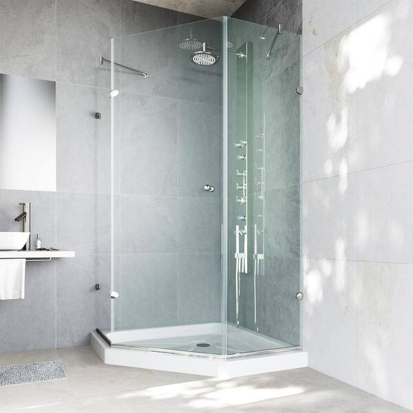 Shop Vigo Verona Frameless Neo Angle Shower Enclosure With Low