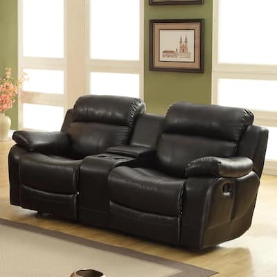 Eland Black Glider Recliner Loveseat by iNSPIRE Q Classic