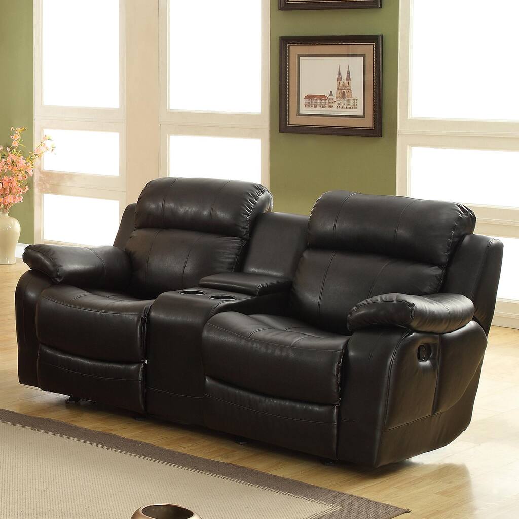 Eland Black Glider Recliner Loveseat by iNSPIRE Q Classic