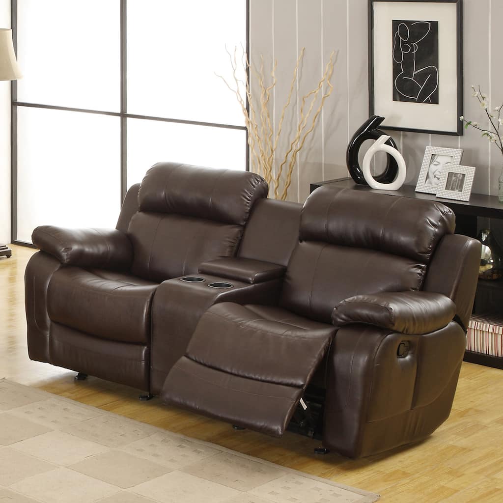 Eland Brown Glider Recliner Loveseat by iNSPIRE Q Classic