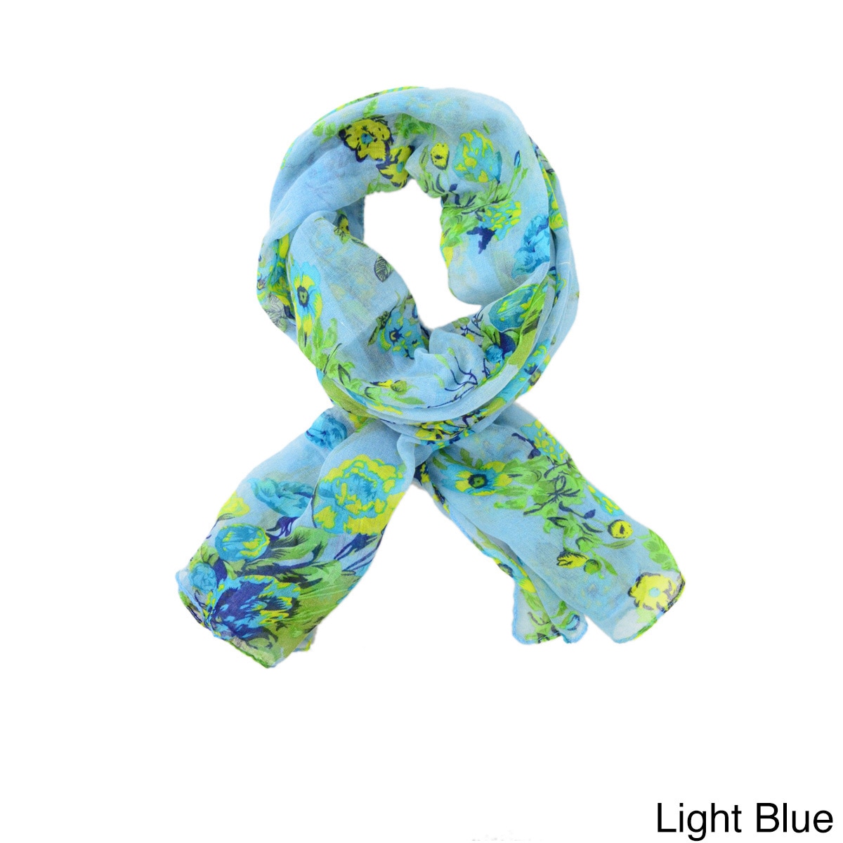 La77 Womens Pastel Floral Lightweight Scarf